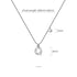 Solid 925 Sterling Silver Initial Crystal Personalised Alphabet Letter Necklace Silver